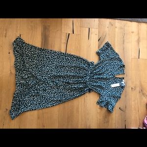 Floral wrap midi dress